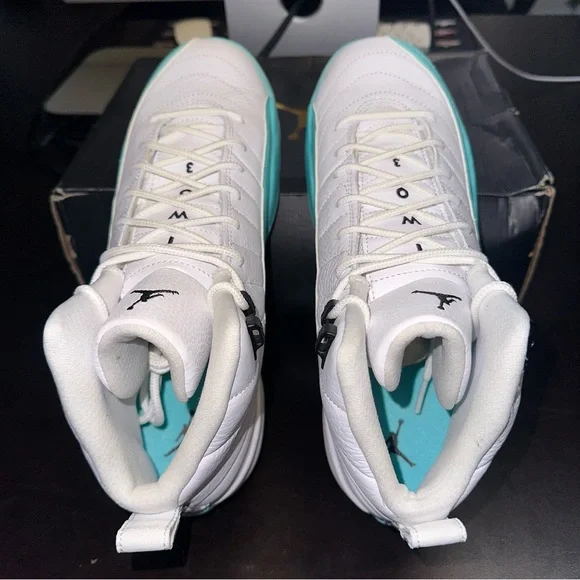 Size 9Y (10.5W) - Air Jordan Retro 12 XII GS “Light Aqua” (510815